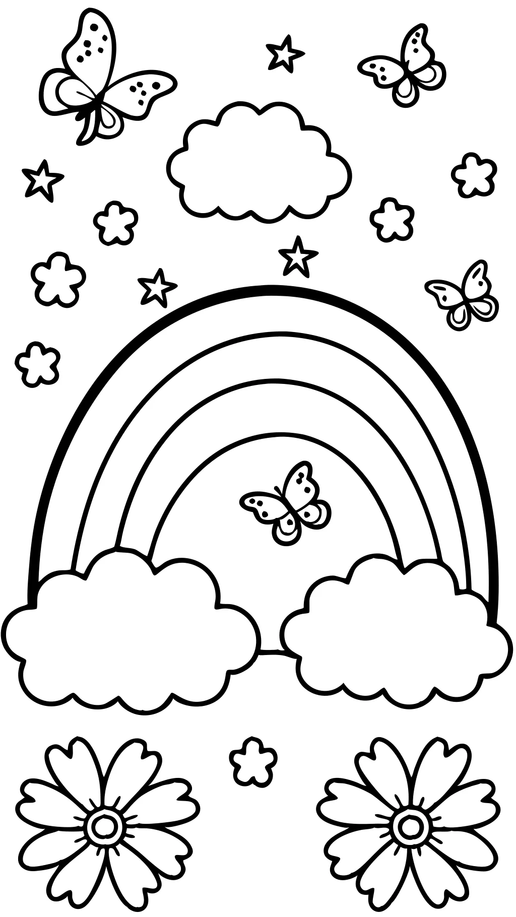 rainbow coloring pages